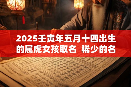 2025壬寅年五月十四出生的属虎女孩取名  稀少的名字
