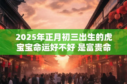 2025年正月初三出生的虎宝宝命运好不好 是富贵命吗
