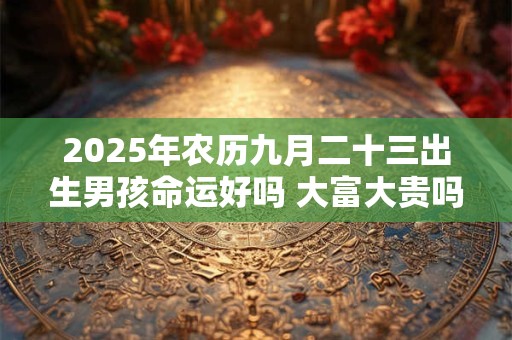 2025年农历九月二十三出生男孩命运好吗 大富大贵吗