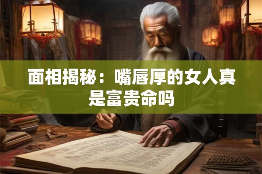 面相揭秘：嘴唇厚的女人真是富贵命吗
