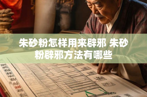 朱砂粉怎样用来辟邪 朱砂粉辟邪方法有哪些