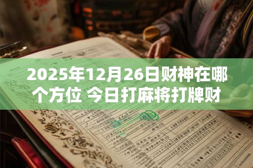 2025年12月26日财神在哪个方位 今日打麻将打牌财运方位！