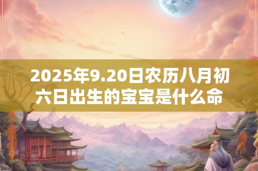 2025年9.20日农历八月初六日出生的宝宝是什么命