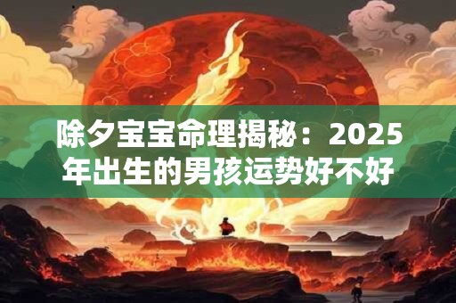 除夕宝宝命理揭秘：2025年出生的男孩运势好不好
