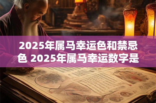 2025年属马幸运色和禁忌色 2025年属马幸运数字是多少