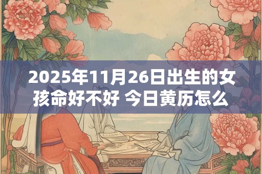 2025年11月26日出生的女孩命好不好 今日黄历怎么样
