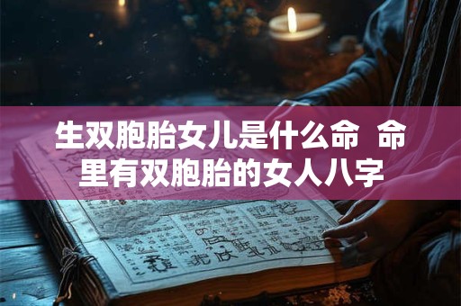 生双胞胎女儿是什么命  命里有双胞胎的女人八字