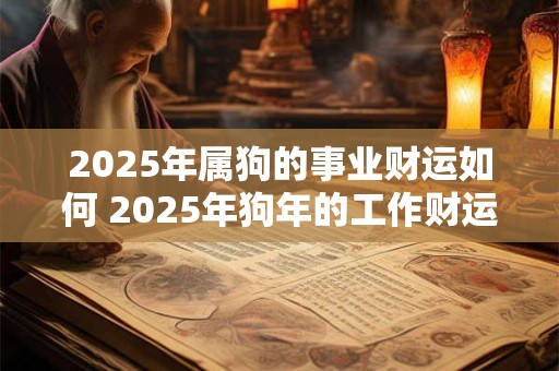 2025年属狗的事业财运如何 2025年狗年的工作财运如何