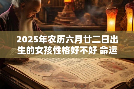 2025年农历六月廿二日出生的女孩性格好不好 命运好不好