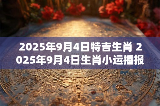 2025年9月4日特吉生肖 2025年9月4日生肖小运播报