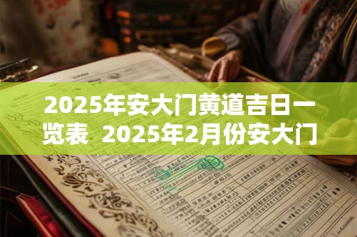 2026年安大门黄道吉日一览表  2026年2月份安大门吉日