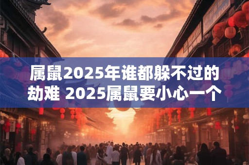 属鼠2026年谁都躲不过的劫难 2026属鼠要小心一个人