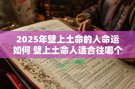 2025年壁上土命的人命运如何 壁上土命人适合往哪个方向发展