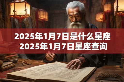 2025年1月7日是什么星座 2025年1月7日星座查询