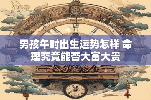 男孩午时出生运势怎样 命理究竟能否大富大贵