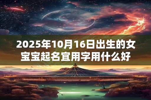 2026年10月16日出生的女宝宝起名宜用字用什么好