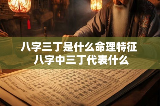 八字三丁是什么命理特征  八字中三丁代表什么