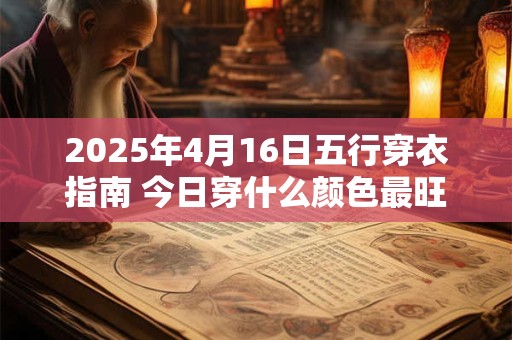 2025年4月16日五行穿衣指南 今日穿什么颜色最旺运