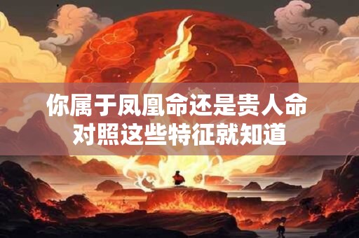 你属于凤凰命还是贵人命 对照这些特征就知道