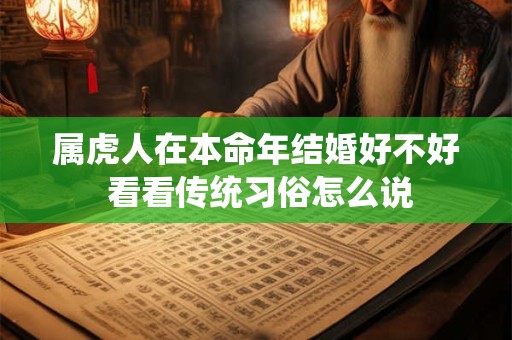 属虎人在本命年结婚好不好 看看传统习俗怎么说