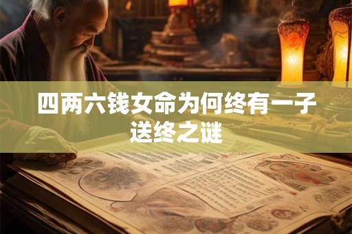 四两六钱女命为何终有一子送终之谜