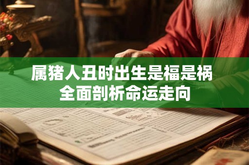 属猪人丑时出生是福是祸 全面剖析命运走向