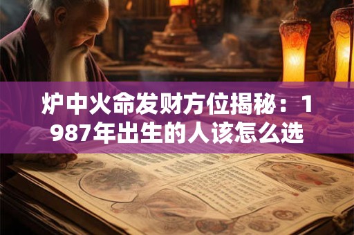 炉中火命发财方位揭秘：1987年出生的人该怎么选