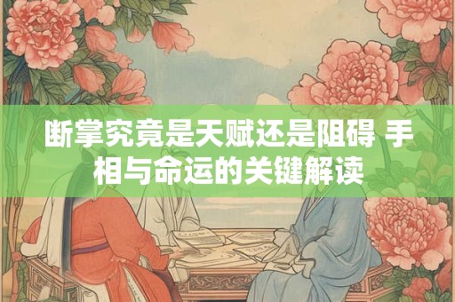 断掌究竟是天赋还是阻碍 手相与命运的关键解读