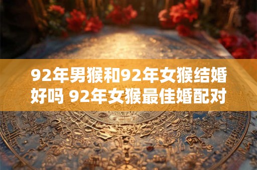 92年男猴和92年女猴结婚好吗 92年女猴最佳婚配对象