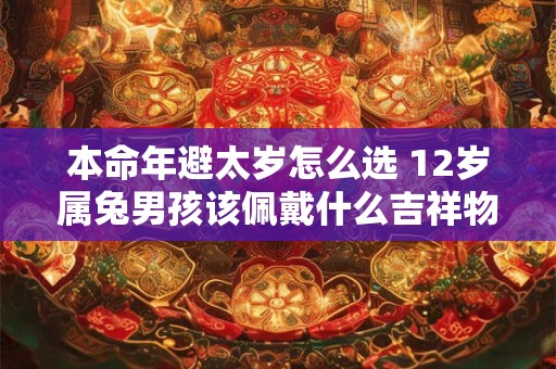 本命年避太岁怎么选 12岁属兔男孩该佩戴什么吉祥物