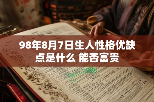 98年8月7日生人性格优缺点是什么 能否富贵