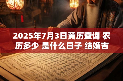 2025年7月3日黄历查询 农历多少 是什么日子 结婚吉时