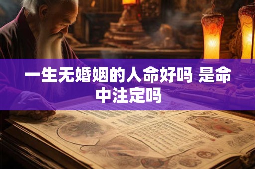 一生无婚姻的人命好吗 是命中注定吗