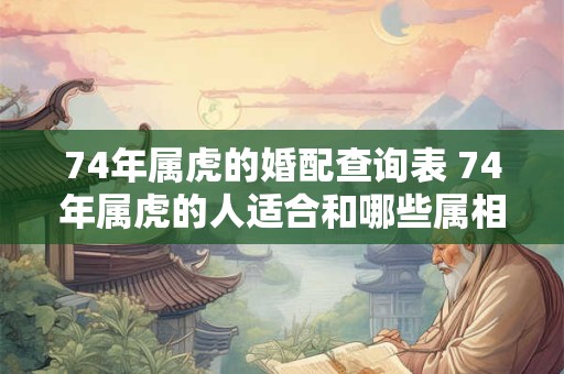 74年属虎的婚配查询表 74年属虎的人适合和哪些属相结婚