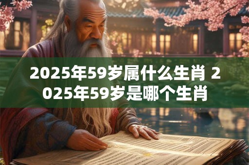 2025年59岁属什么生肖 2025年59岁是哪个生肖