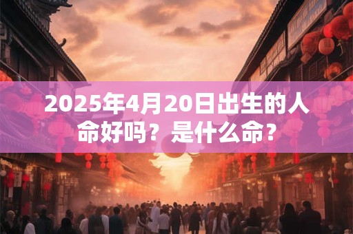 2025年4月20日出生的人命好吗？是什么命？