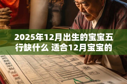 2025年12月出生的宝宝五行缺什么 适合12月宝宝的名字