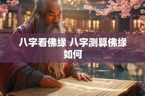 八字看佛缘 八字测算佛缘如何