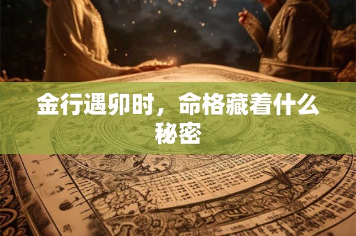 金行遇卯时，命格藏着什么秘密