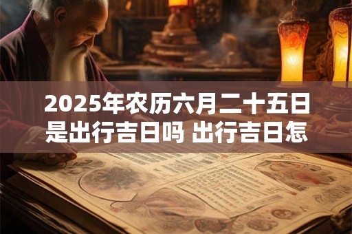 2025年农历六月二十五日是出行吉日吗 出行吉日怎么选择