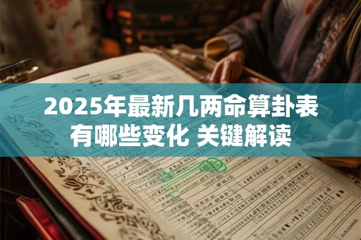 2025年最新几两命算卦表有哪些变化 关键解读
