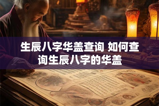 生辰八字华盖查询 如何查询生辰八字的华盖