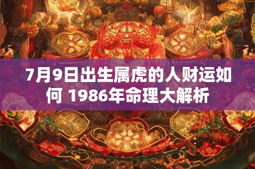 7月9日出生属虎的人财运如何 1986年命理大解析