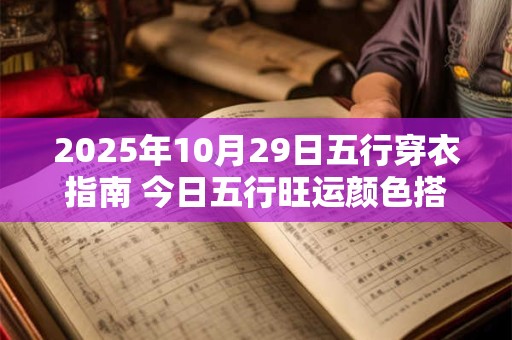 2025年10月29日五行穿衣指南 今日五行旺运颜色搭配