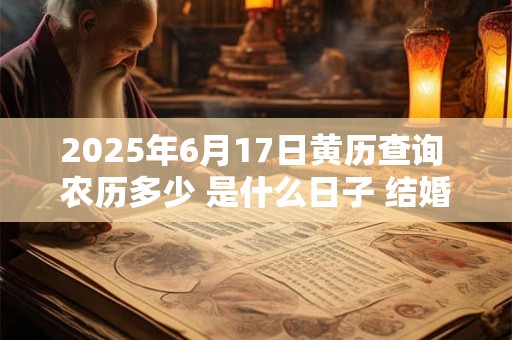 2025年6月17日黄历查询 农历多少 是什么日子 结婚吉时 2025年6月17日黄历查询 农历多少 是什么日子 结婚吉时