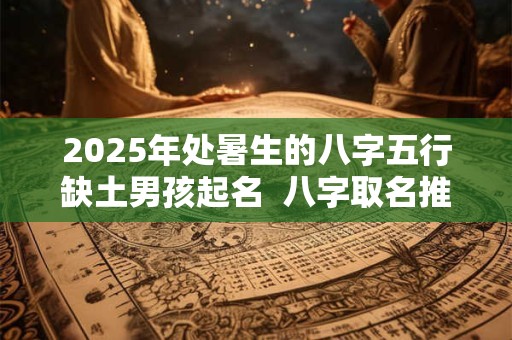 2025年处暑生的八字五行缺土男孩起名  八字取名推荐