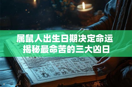 属鼠人出生日期决定命运 揭秘最命苦的三大凶日 属鼠人出生日期决定命运 揭秘最命苦的三大凶日