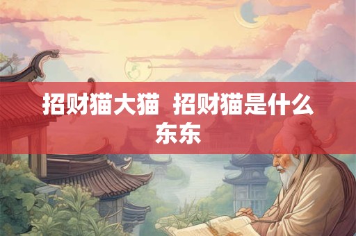 招财猫大猫  招财猫是什么东东