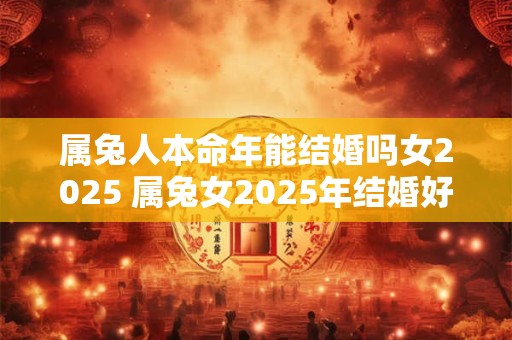 属兔人本命年能结婚吗女2025 属兔女2025年结婚好不好