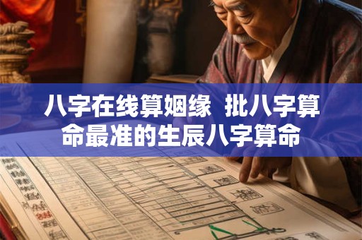 八字在线算姻缘  批八字算命最准的生辰八字算命